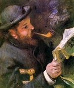 Claude Monet reading 1872
